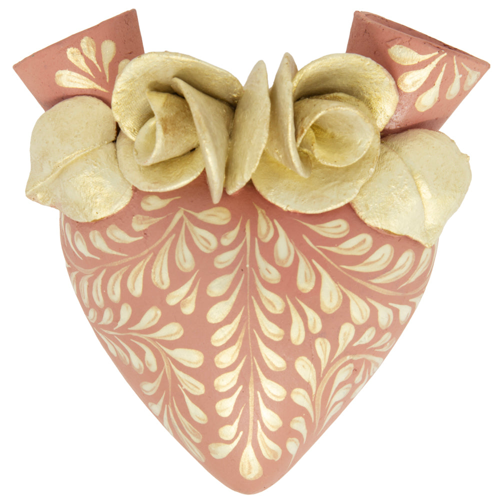 La Flor - Mexican Hand-Painted Hearts