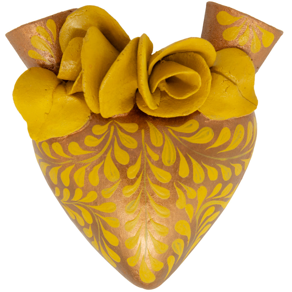 La Flor - Mexican Hand-Painted Hearts