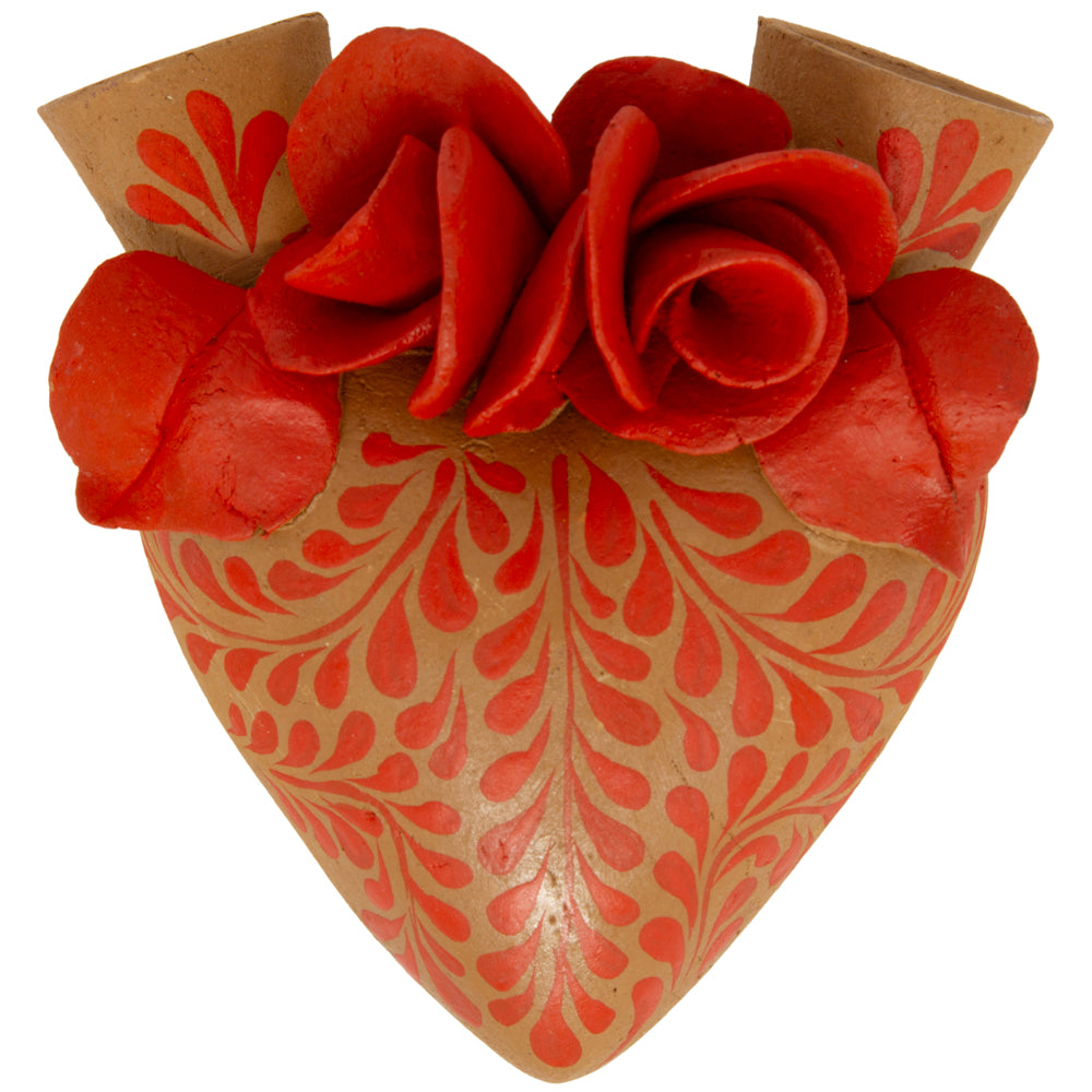 La Flor - Mexican Hand-Painted Hearts