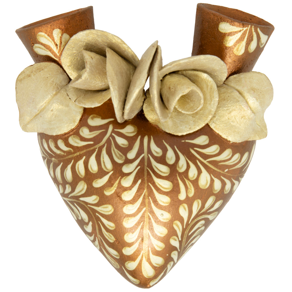 La Flor - Mexican Hand-Painted Hearts