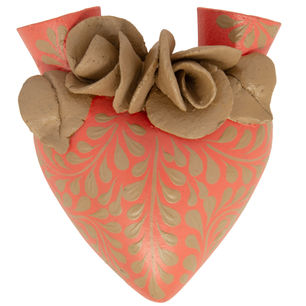 La Flor - Mexican Hand-Painted Hearts