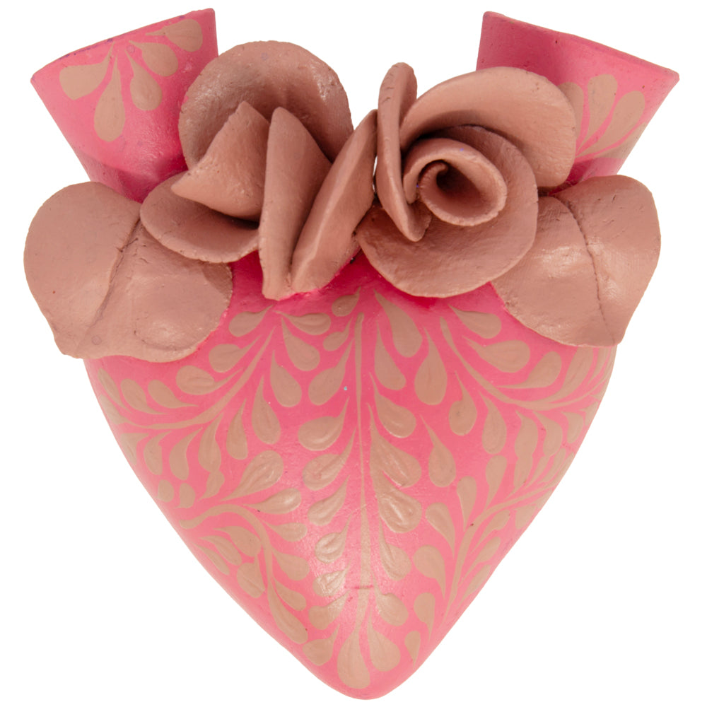 La Flor - Mexican Hand-Painted Hearts
