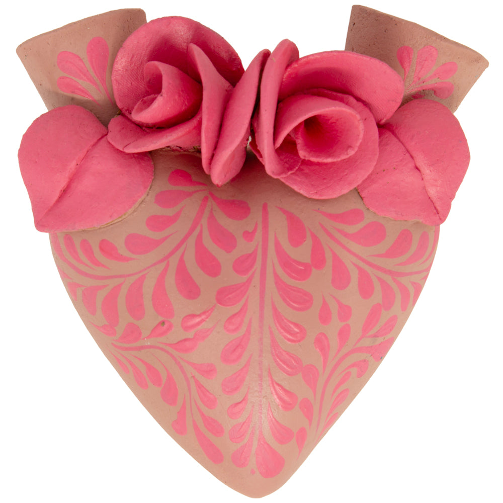 La Flor - Mexican Hand-Painted Hearts