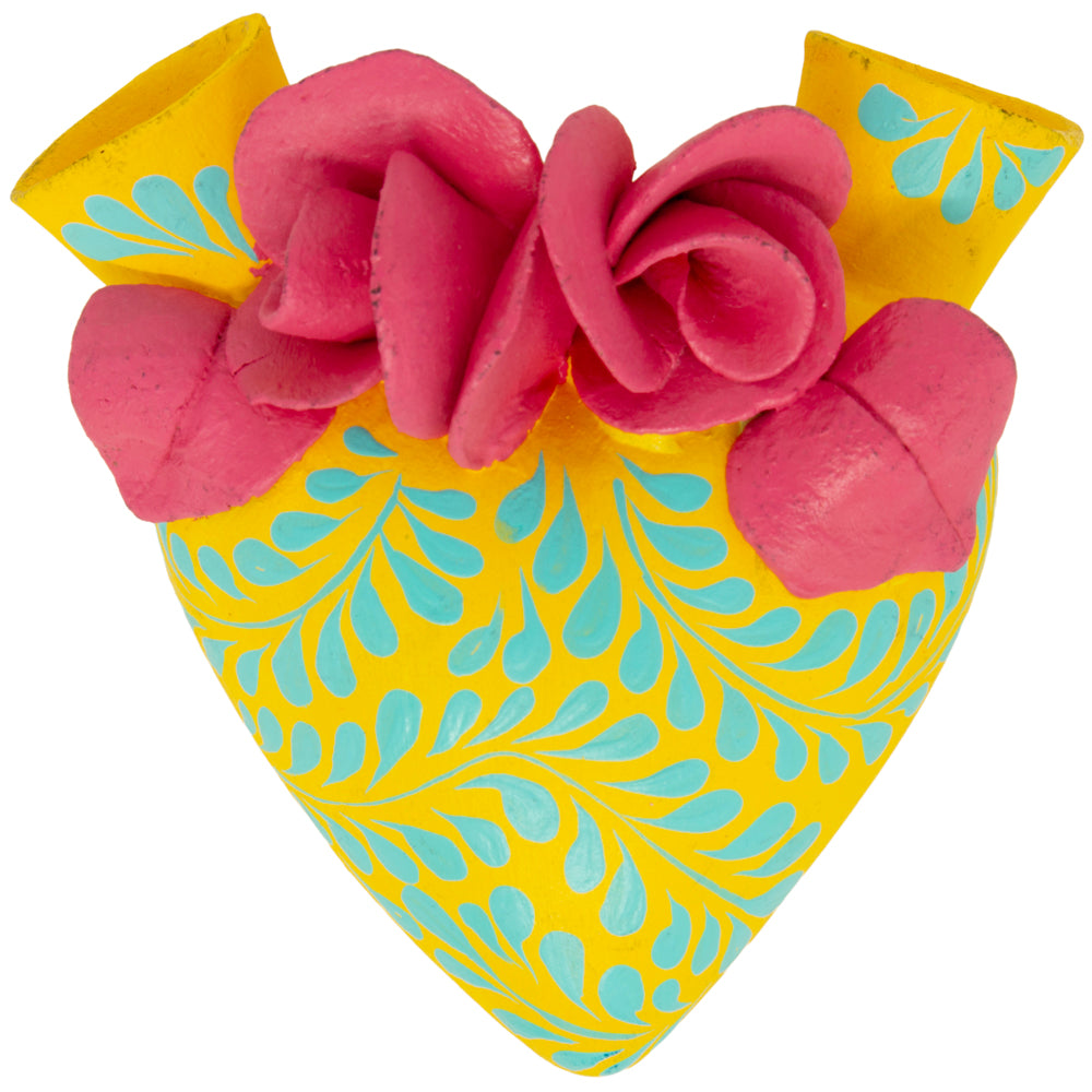 La Flor - Mexican Hand-Painted Hearts