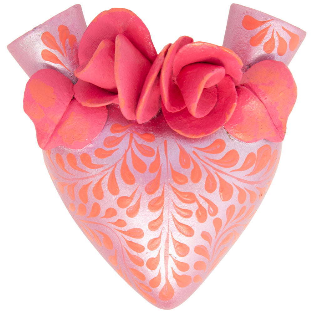 La Flor - Mexican Hand-Painted Hearts