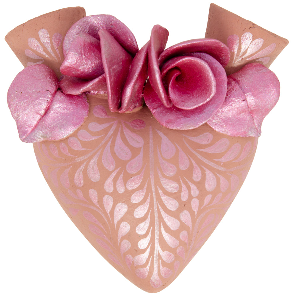 La Flor - Mexican Hand-Painted Hearts