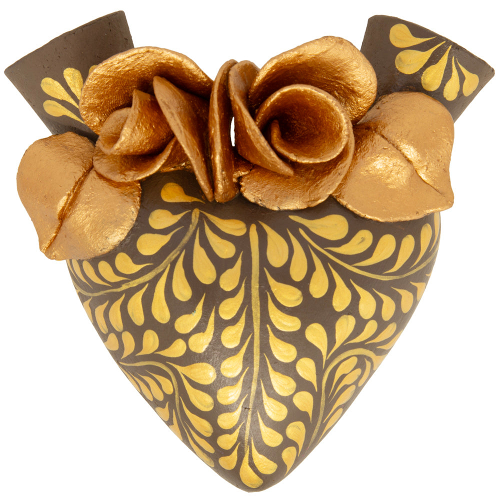 La Flor - Mexican Hand-Painted Hearts