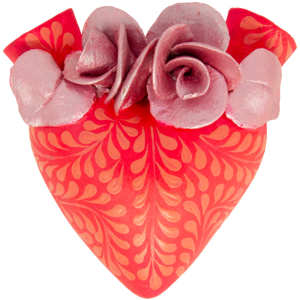 La Flor - Mexican Hand-Painted Hearts