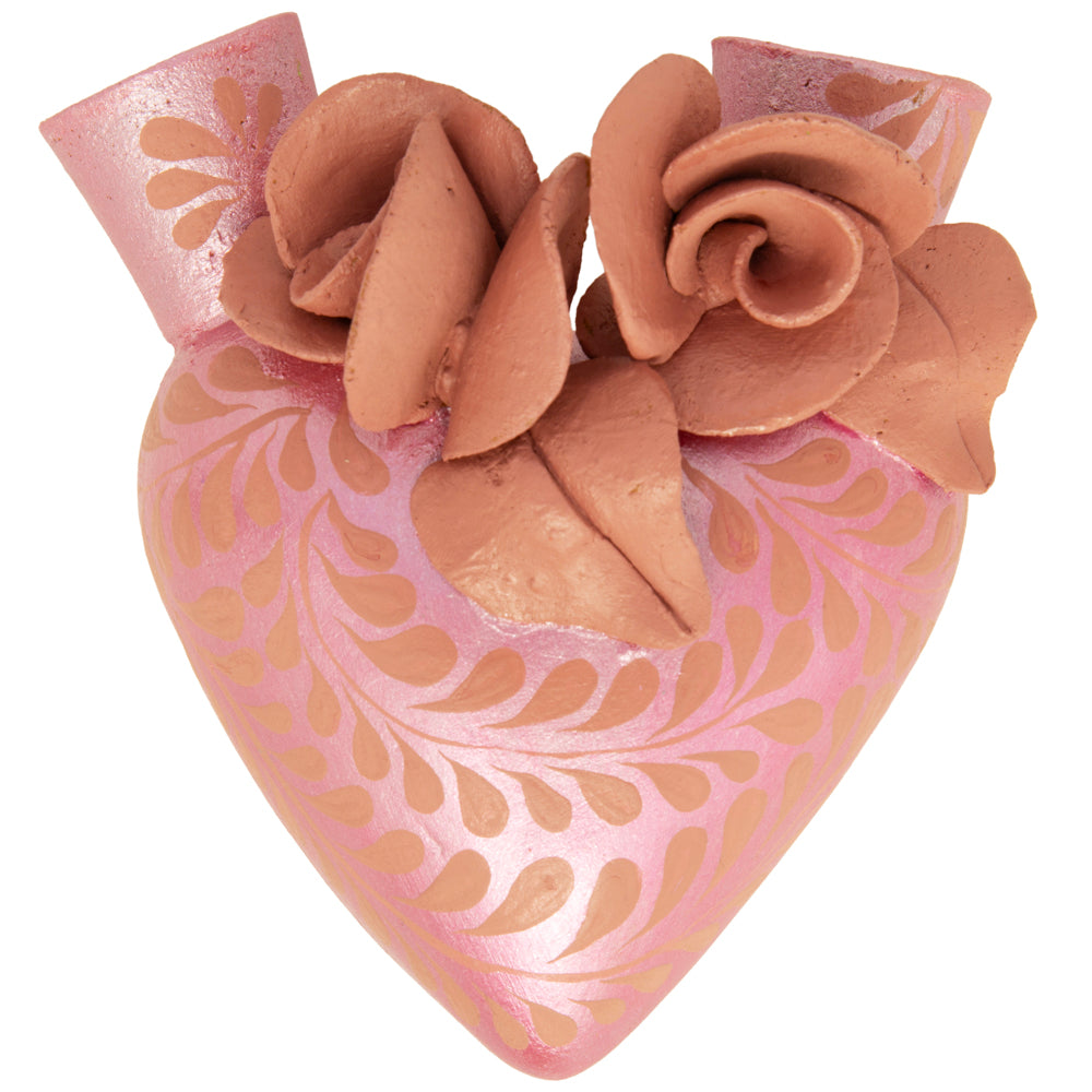La Flor - Mexican Hand-Painted Hearts