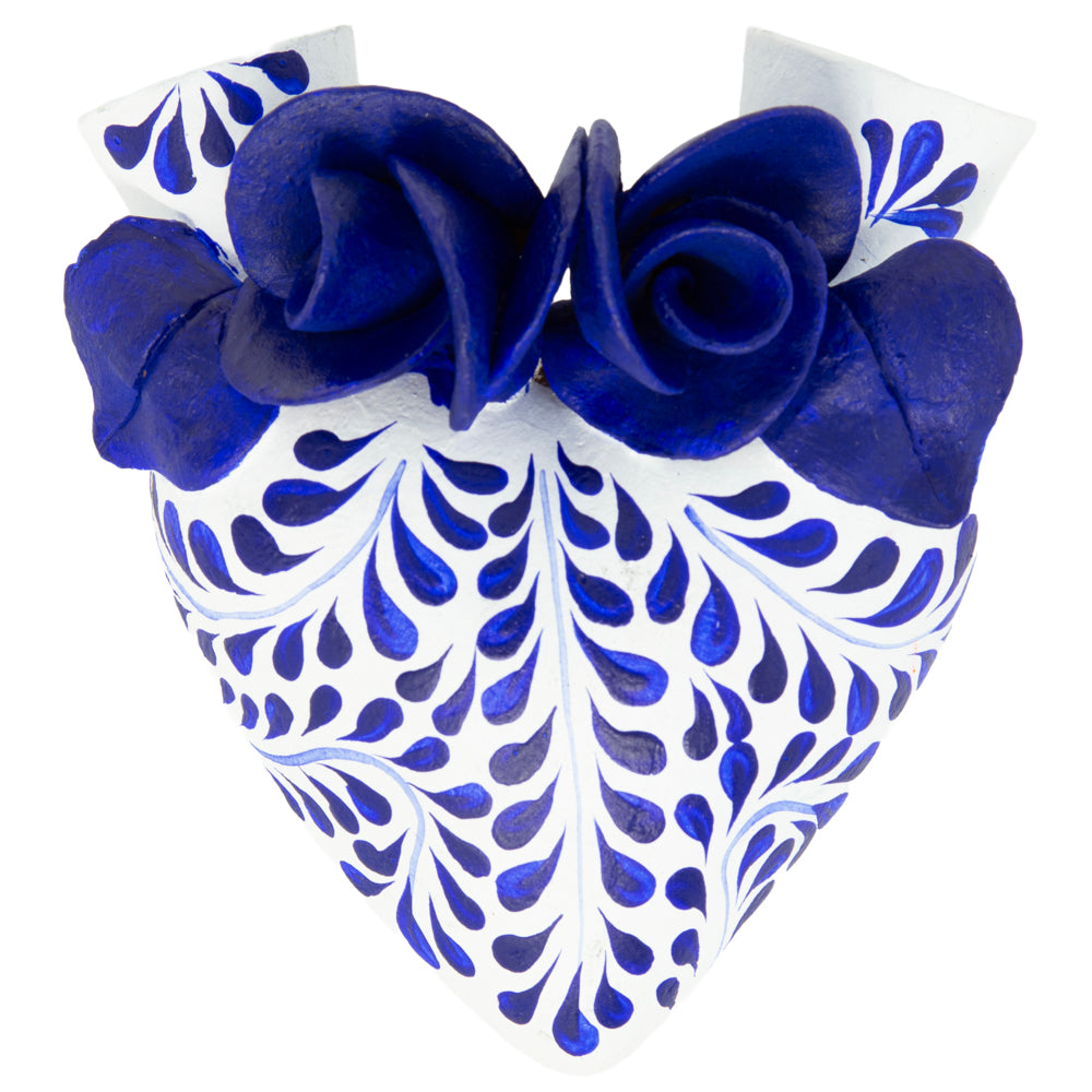 La Flor - Mexican Hand-Painted Hearts