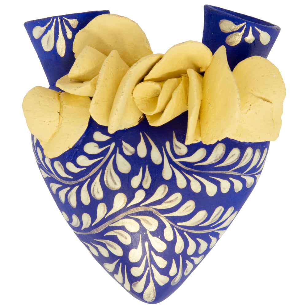 La Flor - Mexican Hand-Painted Hearts