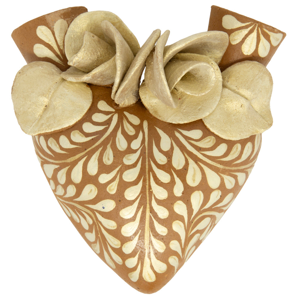 La Flor - Mexican Hand-Painted Hearts