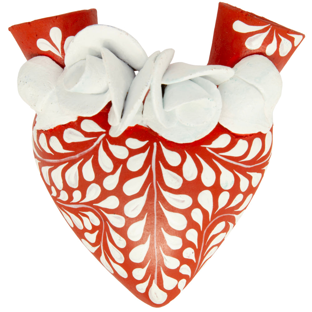 La Flor - Mexican Hand-Painted Hearts