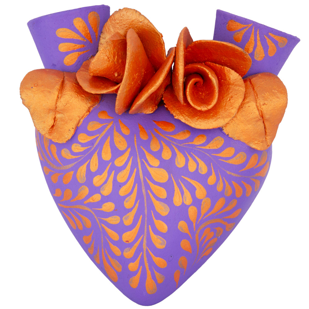 La Flor - Mexican Hand-Painted Hearts