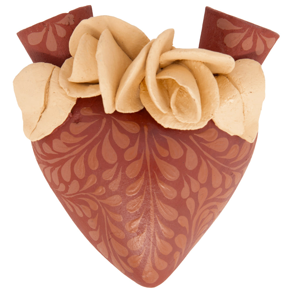 La Flor - Mexican Hand-Painted Hearts