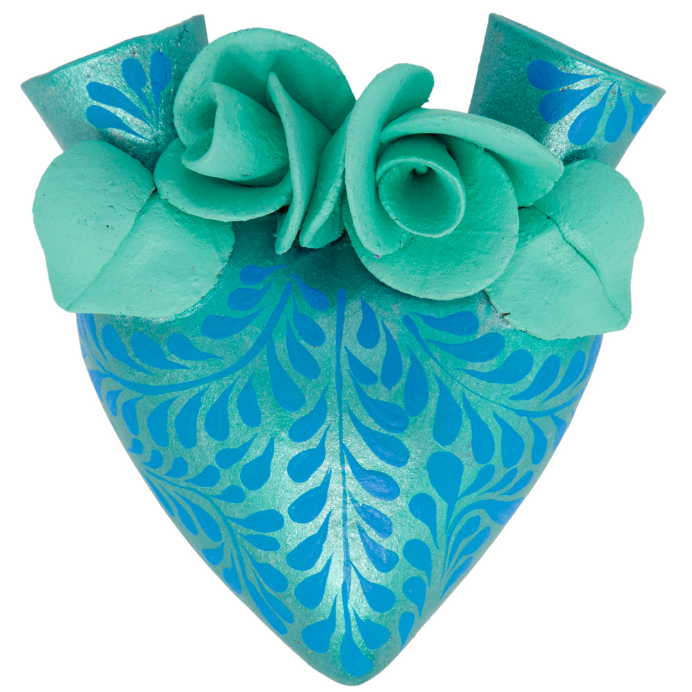 La Flor - Mexican Hand-Painted Hearts