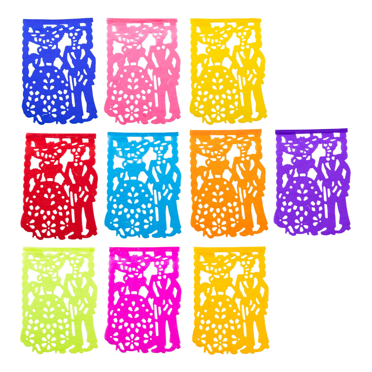La Catrina and El Catrin Papel Picado Banner