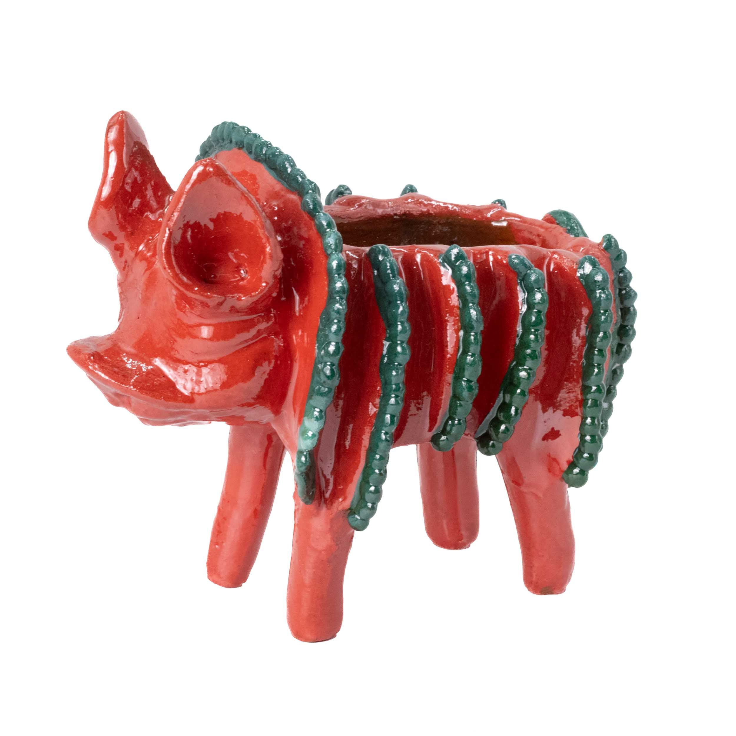 Cochinito Piñalado Decorative Bowl Sculpture