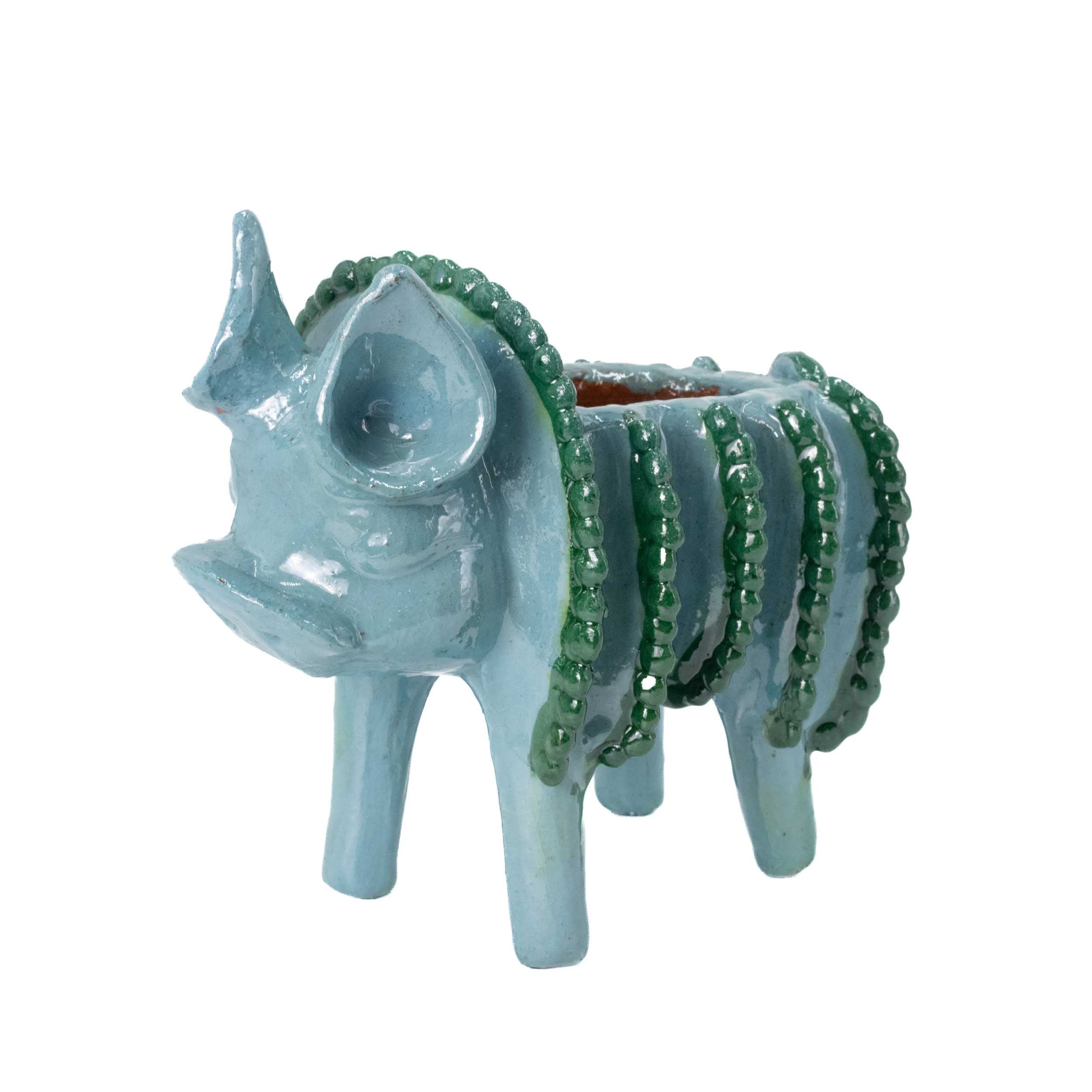 Cochinito Piñalado Decorative Bowl Sculpture