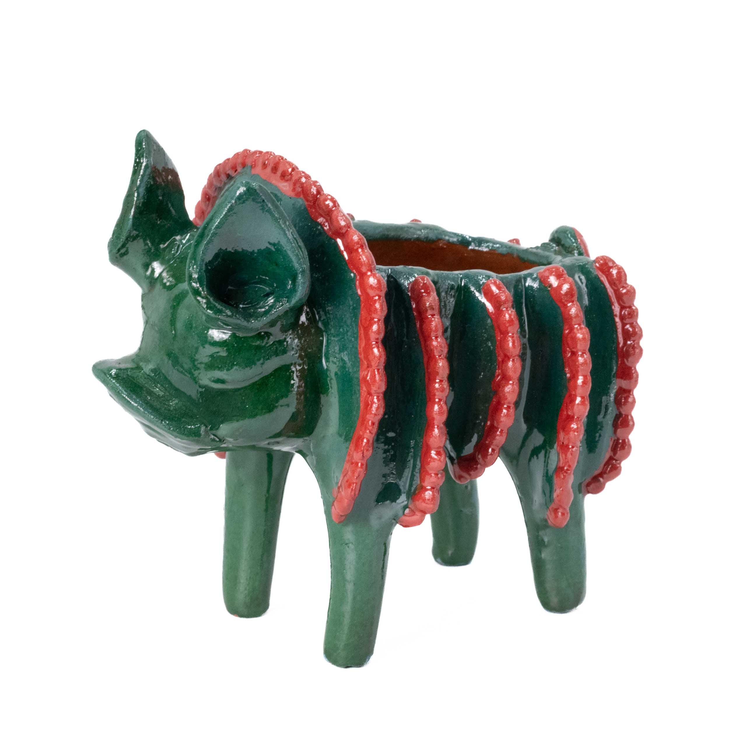 Cochinito Piñalado Decorative Bowl Sculpture