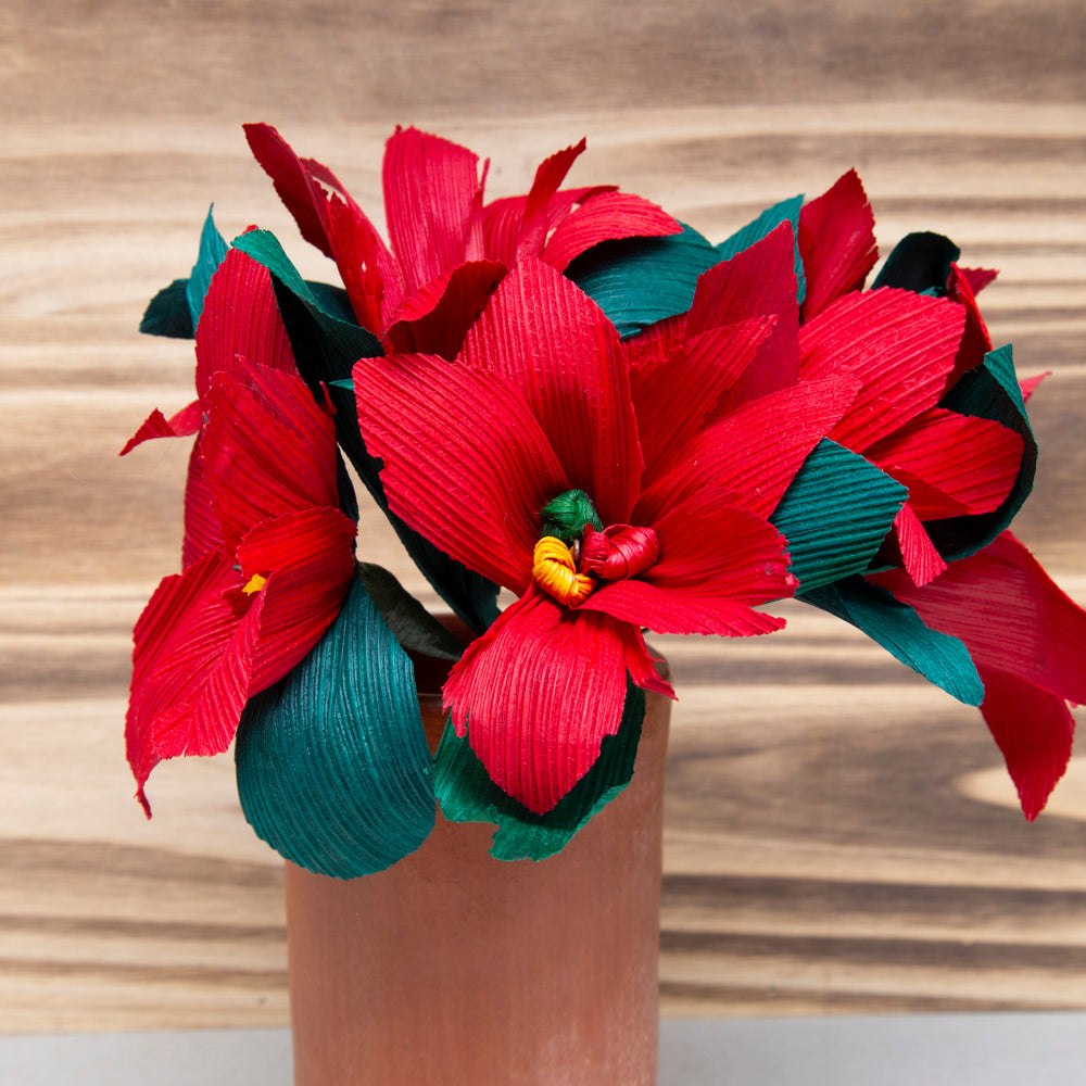 Totomoxtle Nochebuena Flower Bouquet