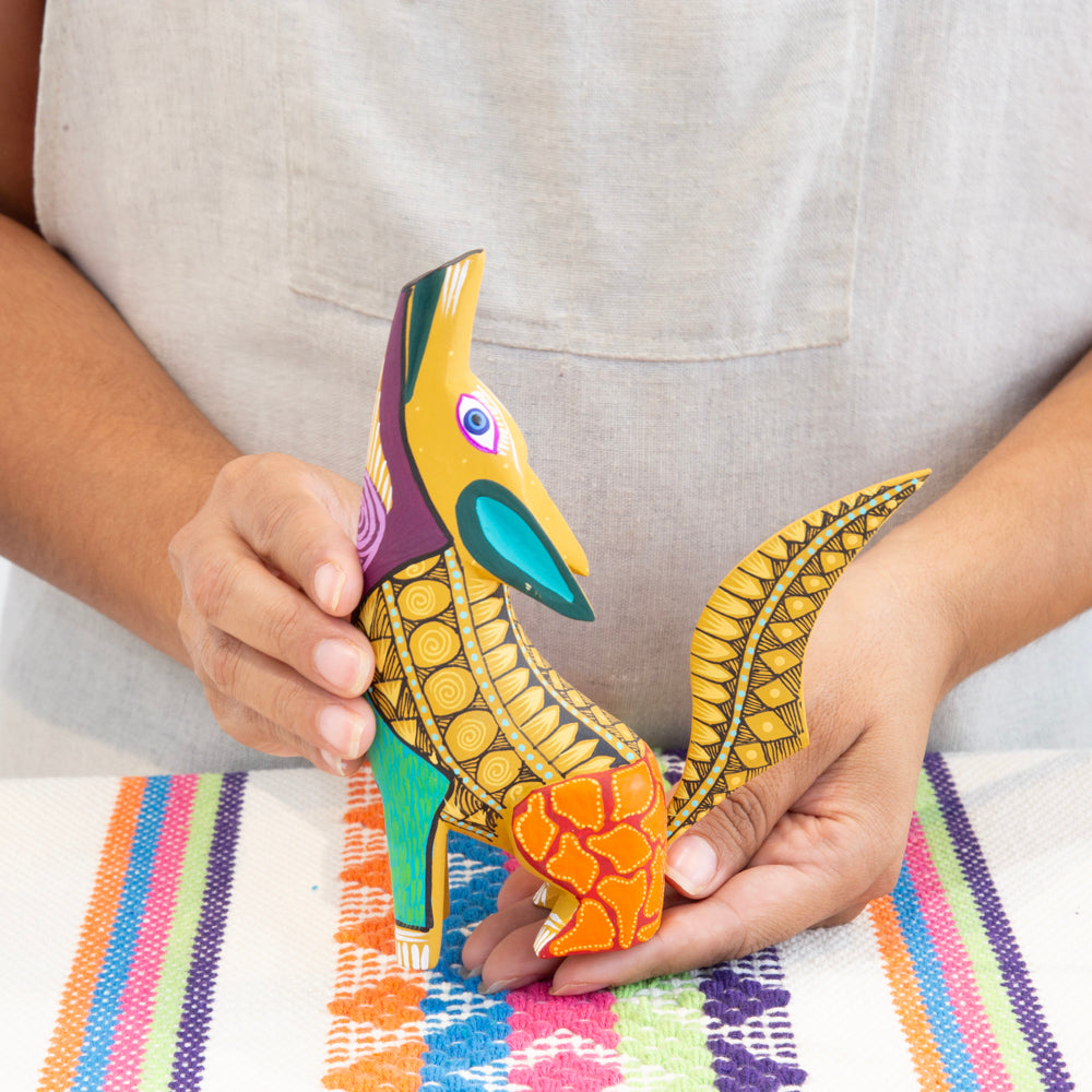 X-Large Coyote Alebrije with Frets