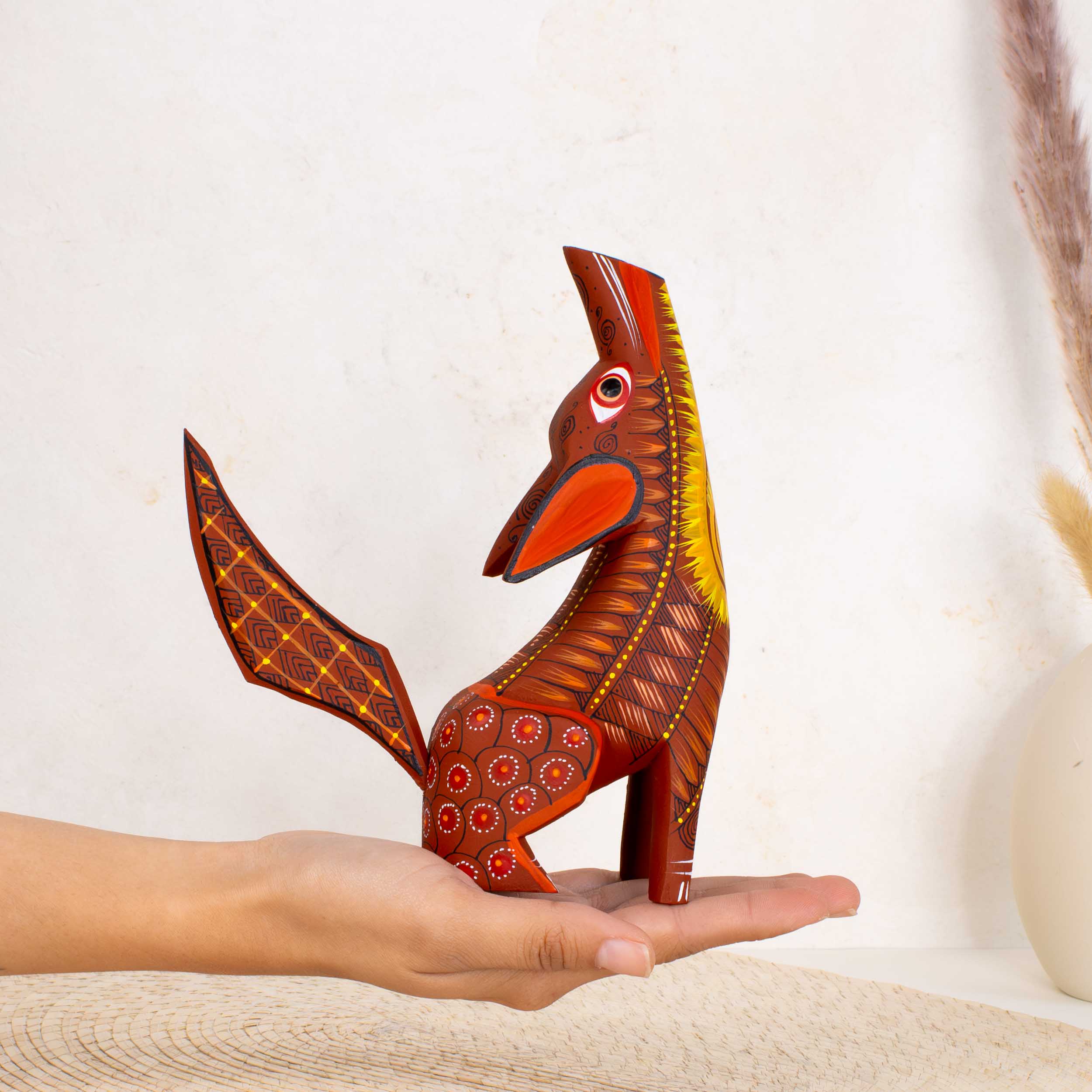 X-Large Coyote Alebrije with Frets