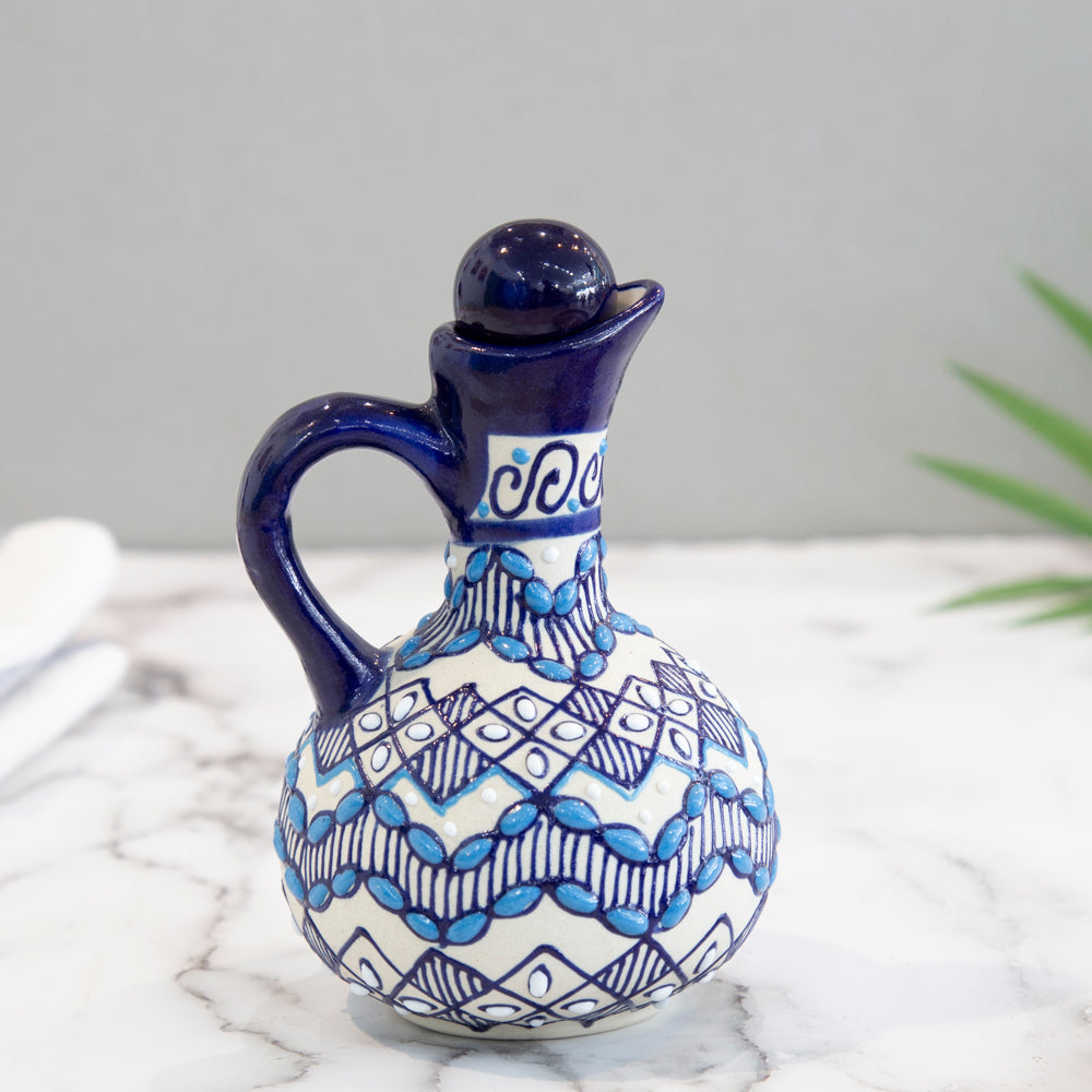 Coyoacán Hand-Painted Ceramic Oil Cruet