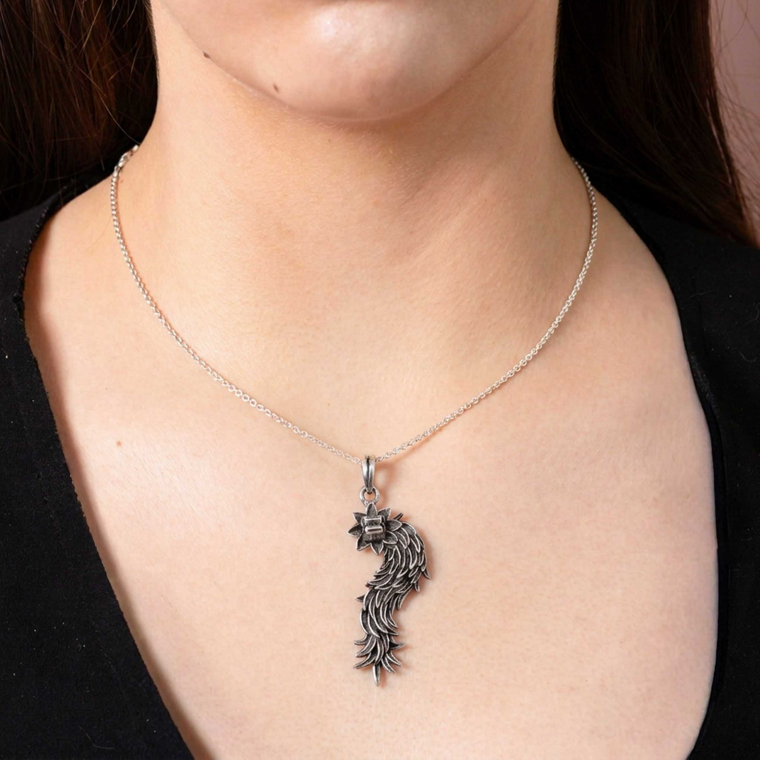 Sterling Silver Quetzalcoatl Feathered-Serpent Pendant