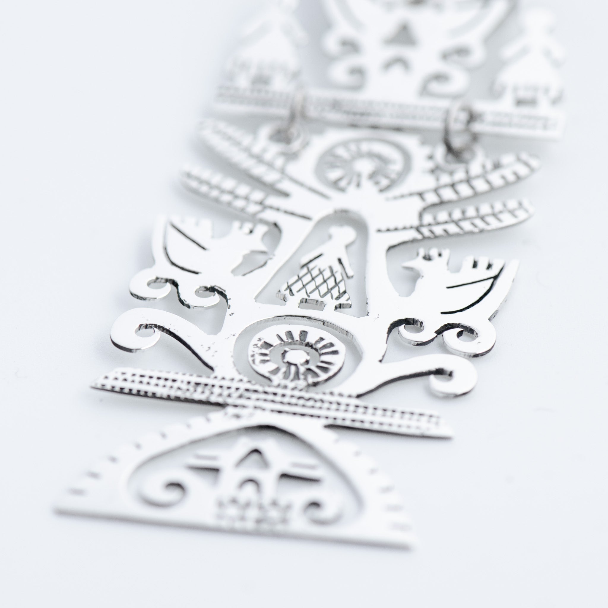 Sterling Silver Roots and Life Large Pendant