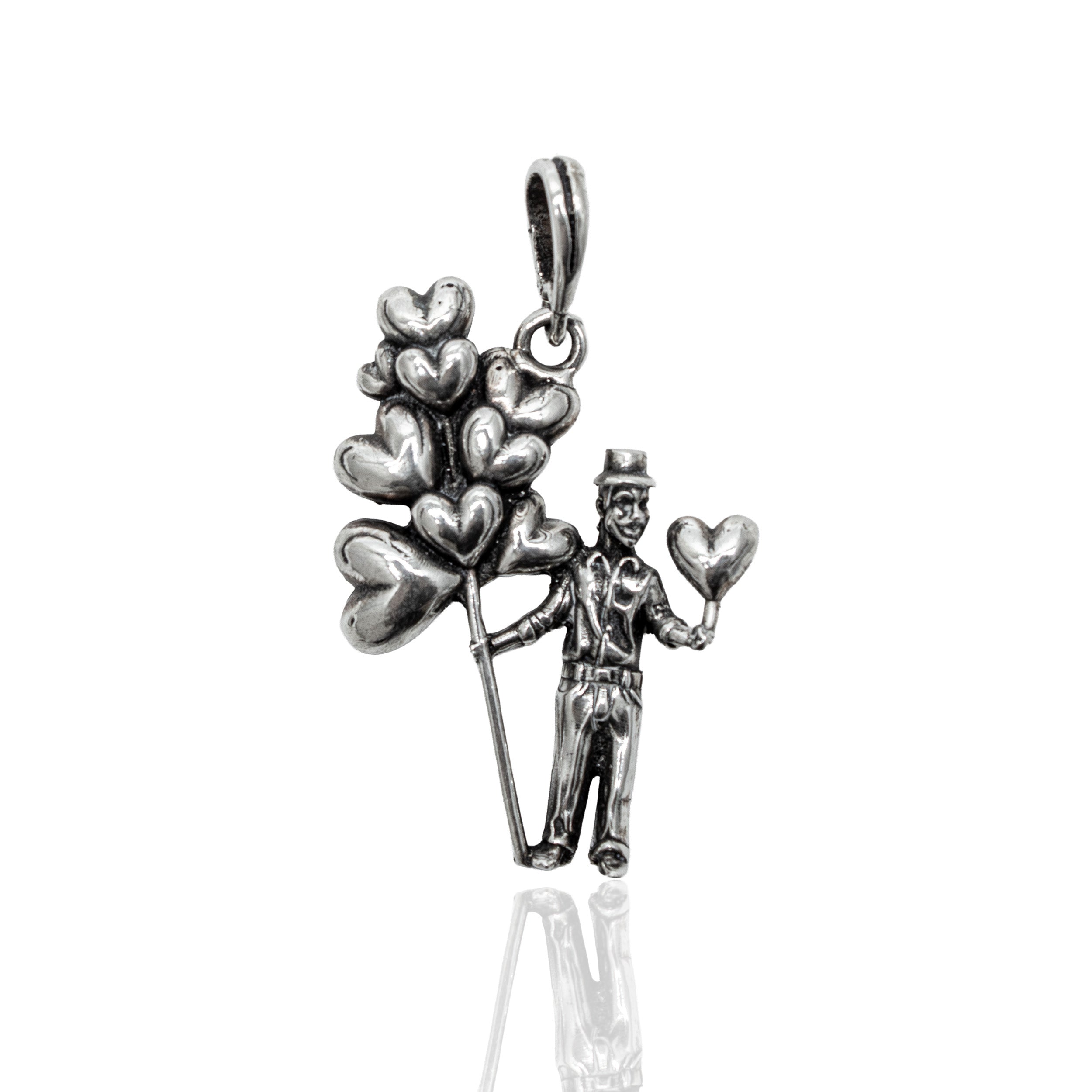 Sterling Silver Globero Heart Balloon Seller Pendant