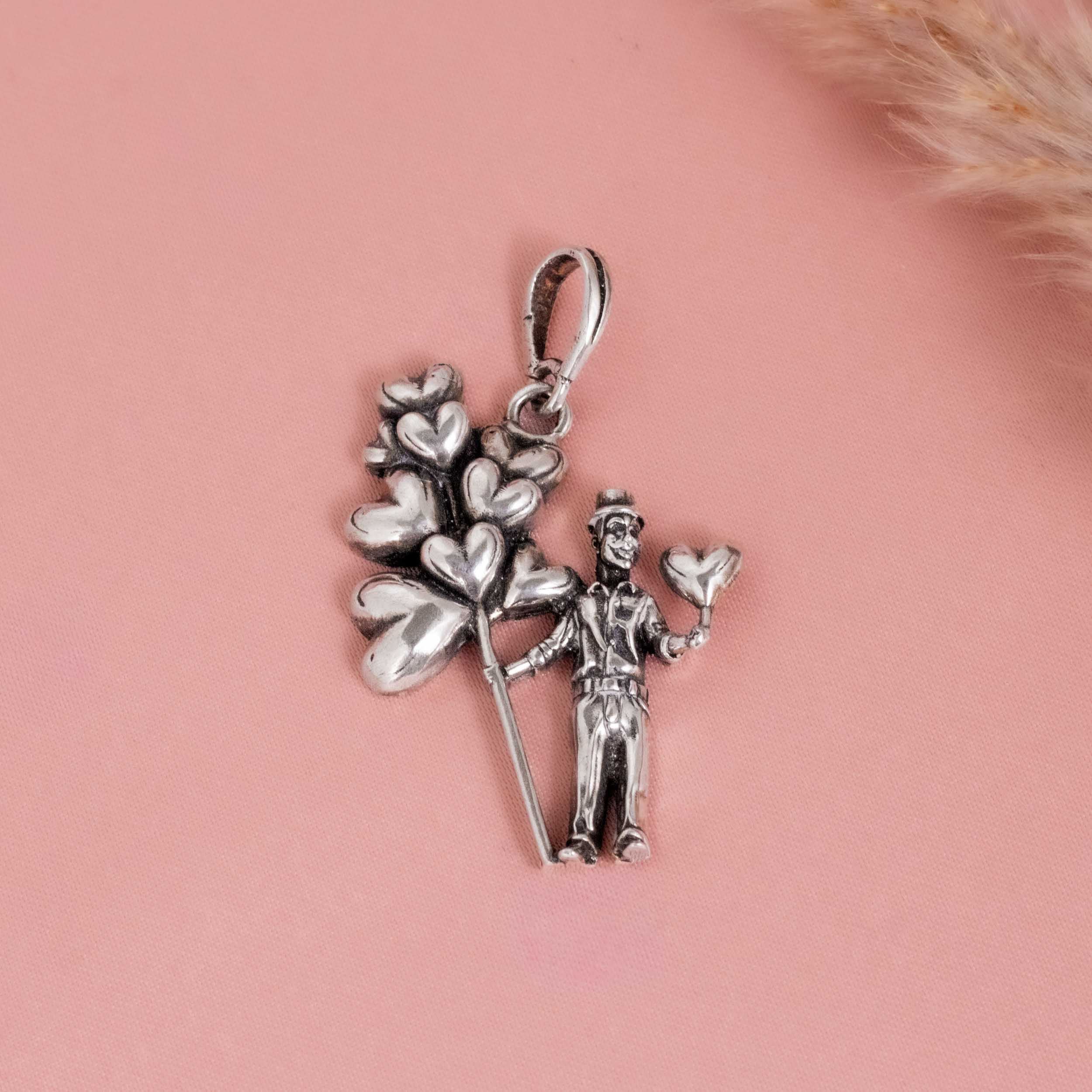 Sterling Silver Globero Heart Balloon Seller Pendant