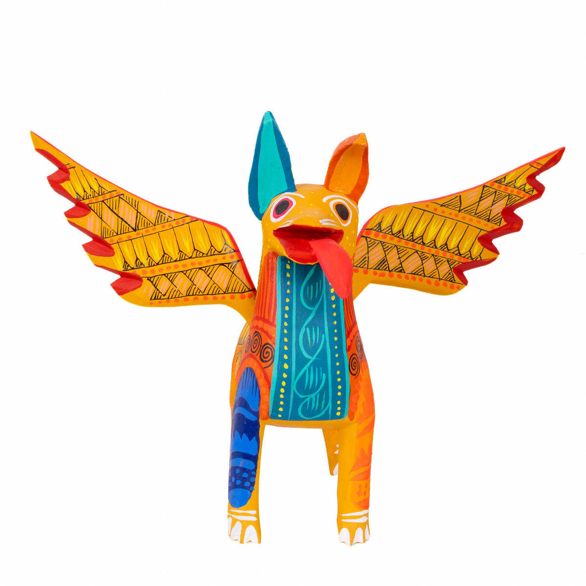 Alebrije Dante Dog with Frets and Wings