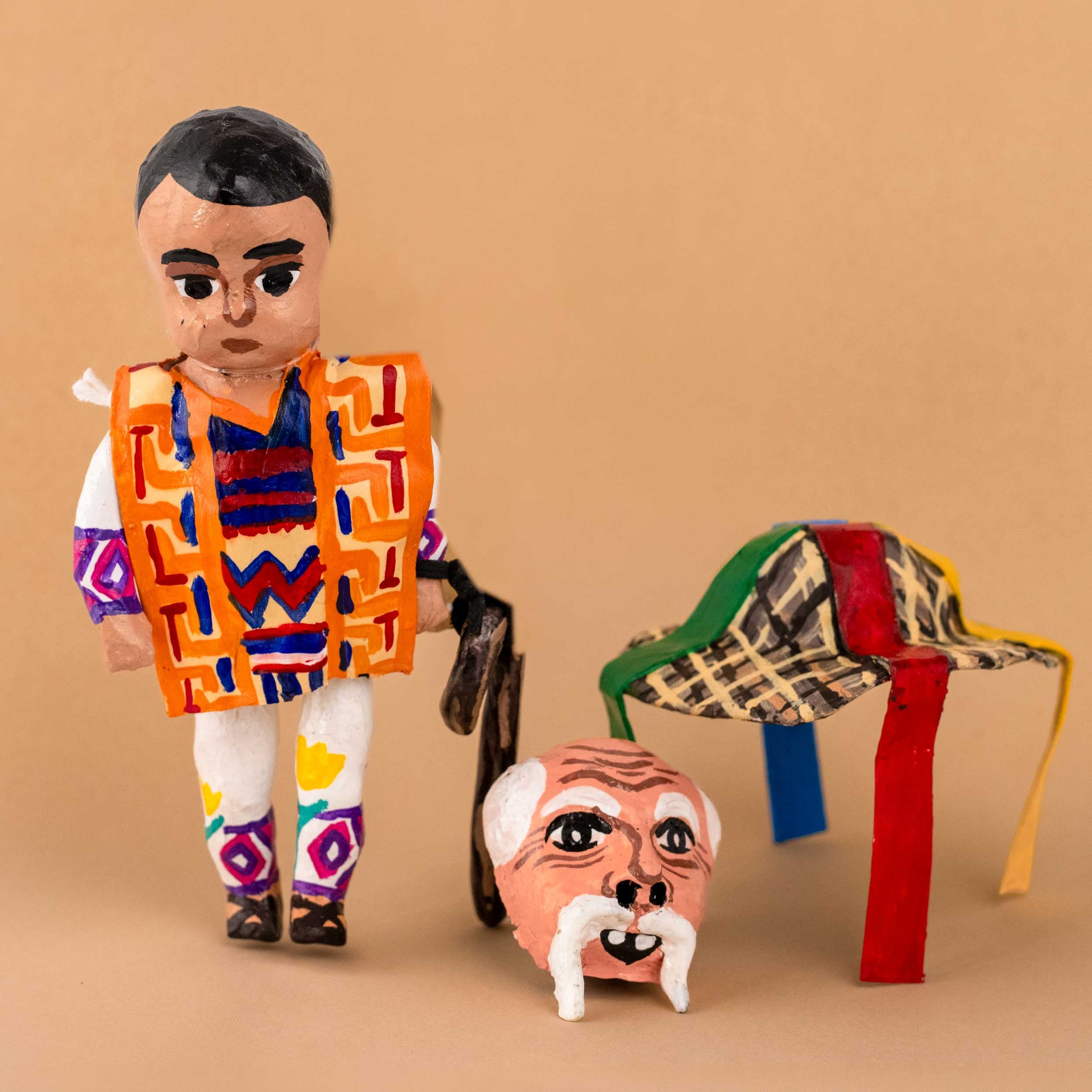 Papier Mache Danza de Los Viejitos Dolls
