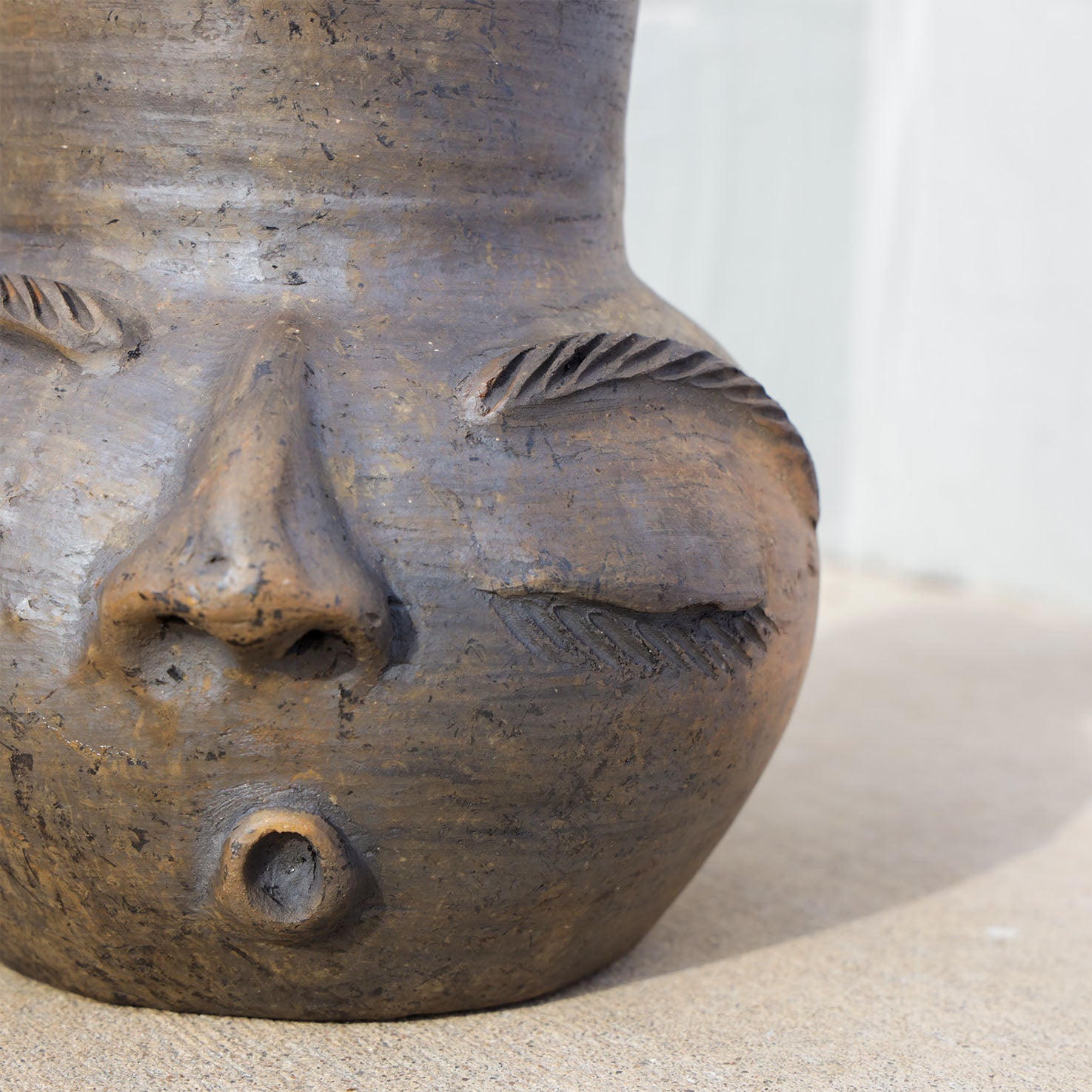 Atzompa Portrait Face Clay Pitcher