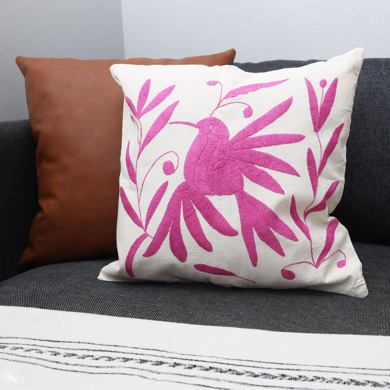 Otomí Hand-Embroidered Pillow Covers