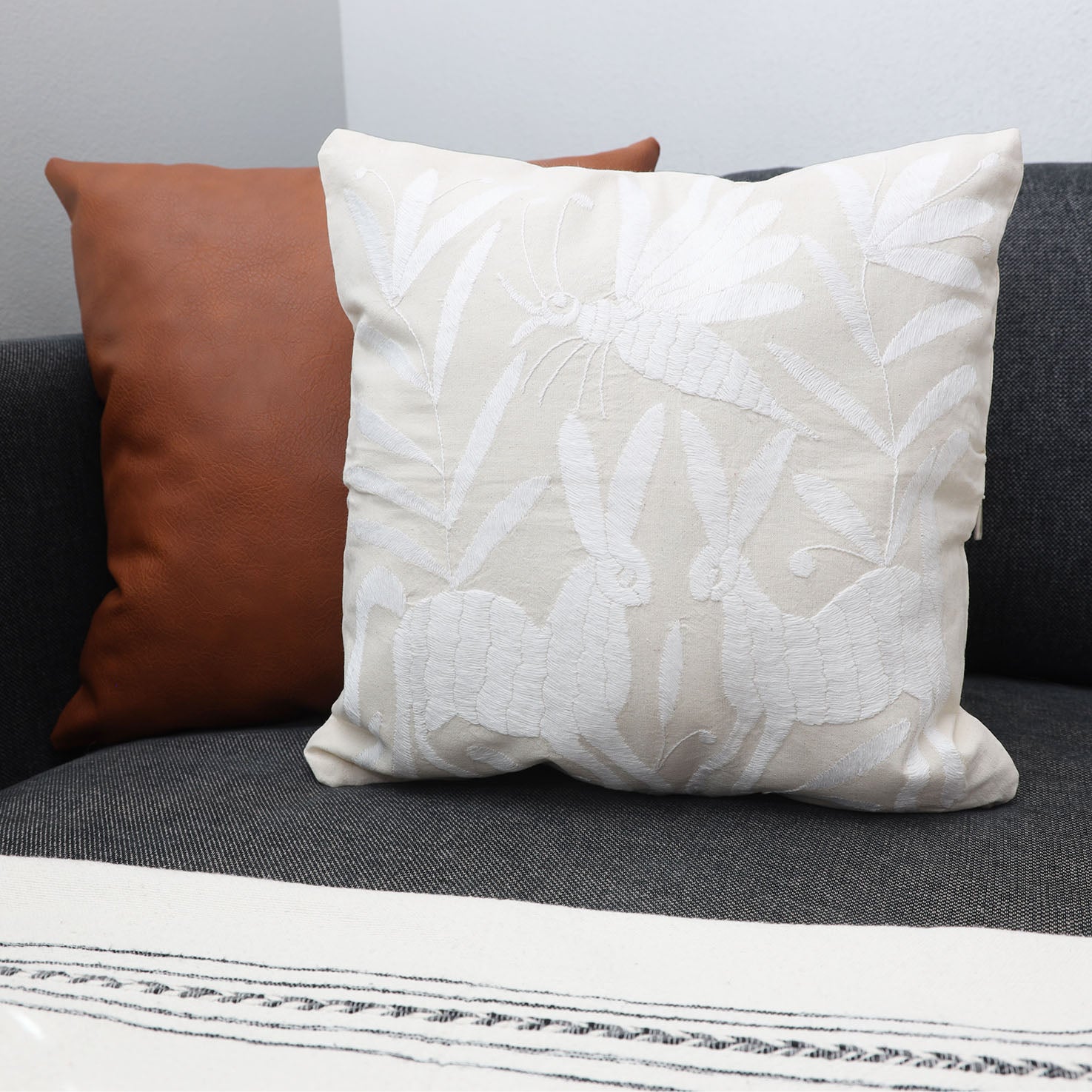 Otomí Hand-Embroidered Pillow Covers