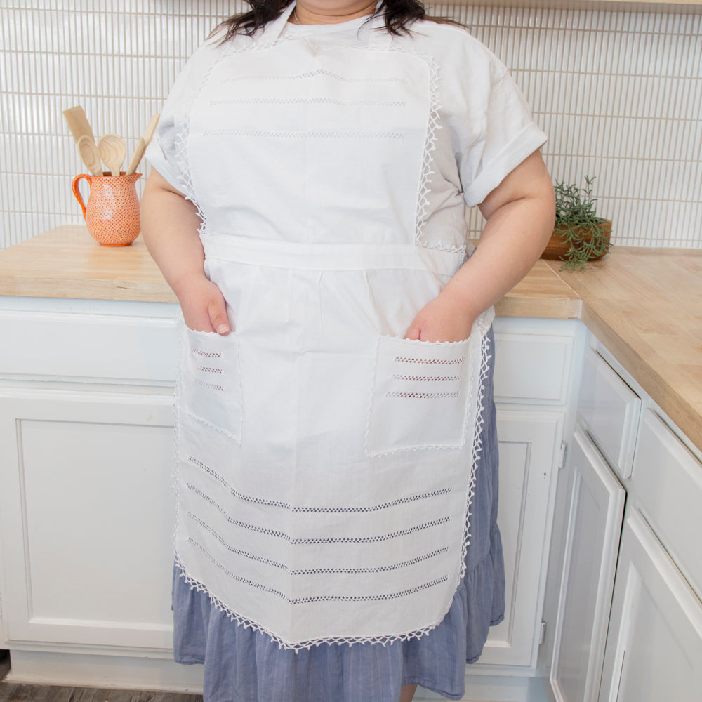 Deshilado Cotton Apron