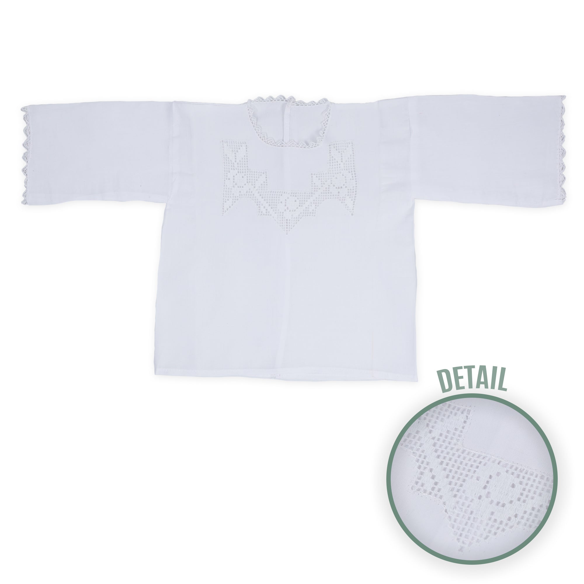 Flor de Rococó Deshilado Newborn Blouse