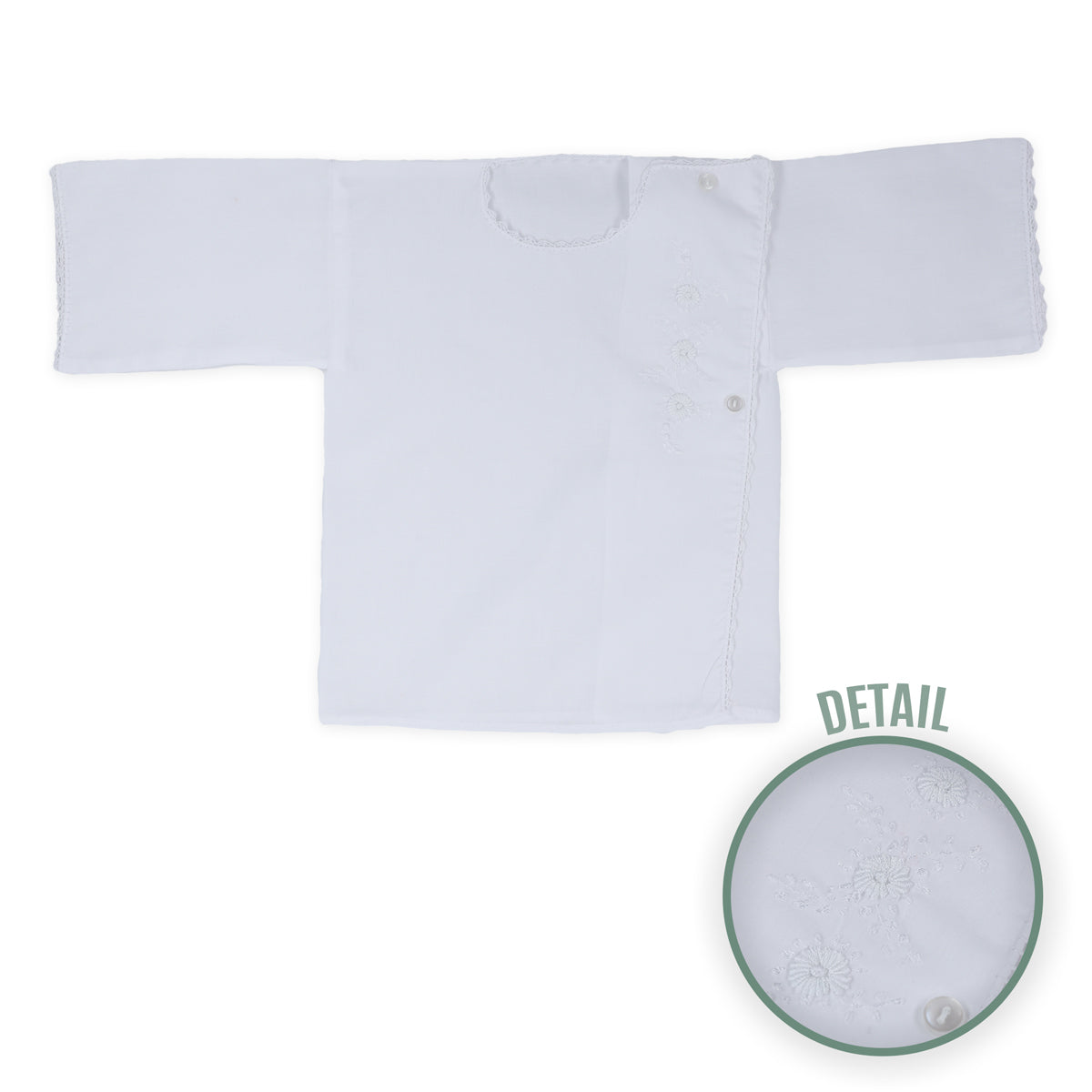 Flor de Rococó Deshilado Newborn Blouse