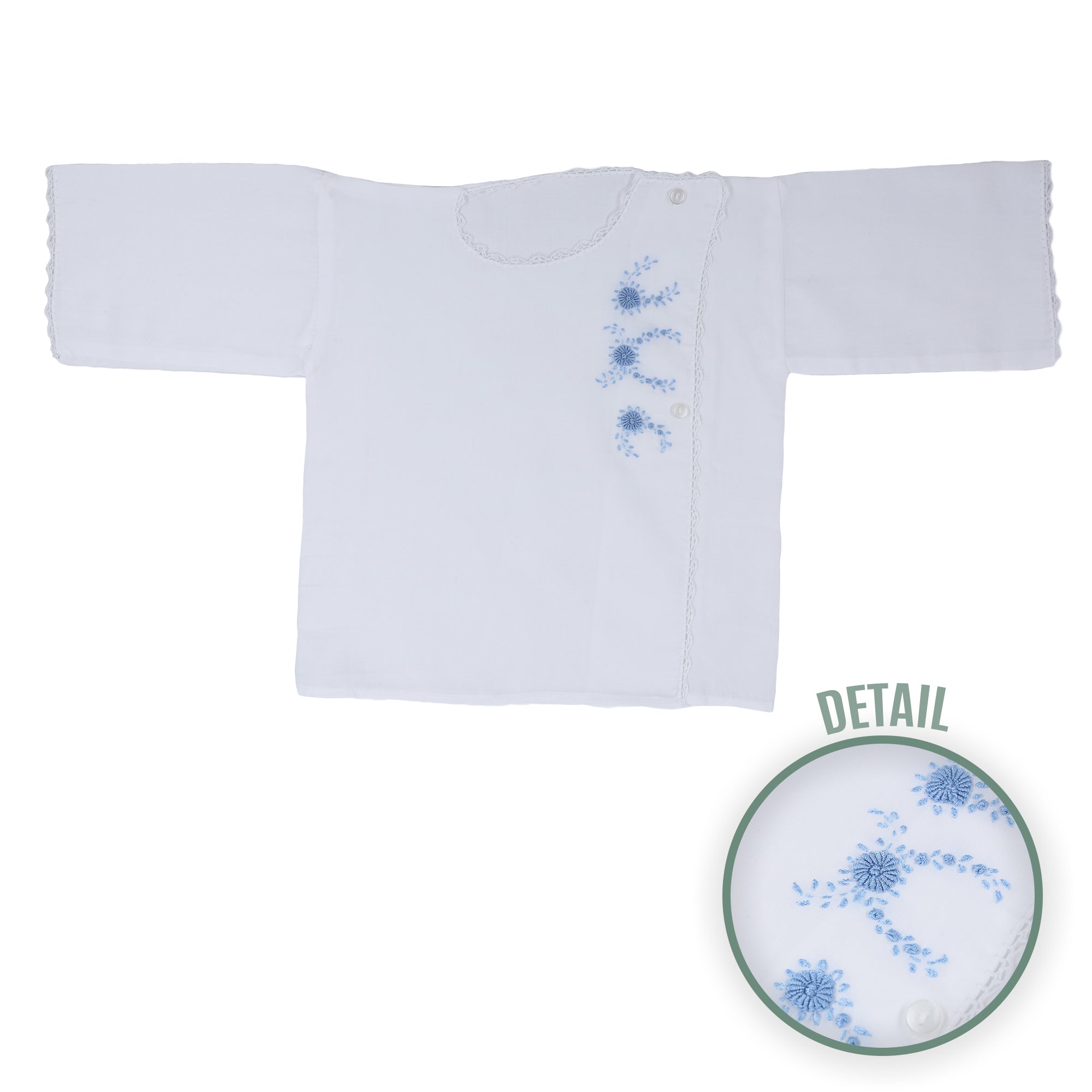 Flor de Rococó Deshilado Newborn Blouse