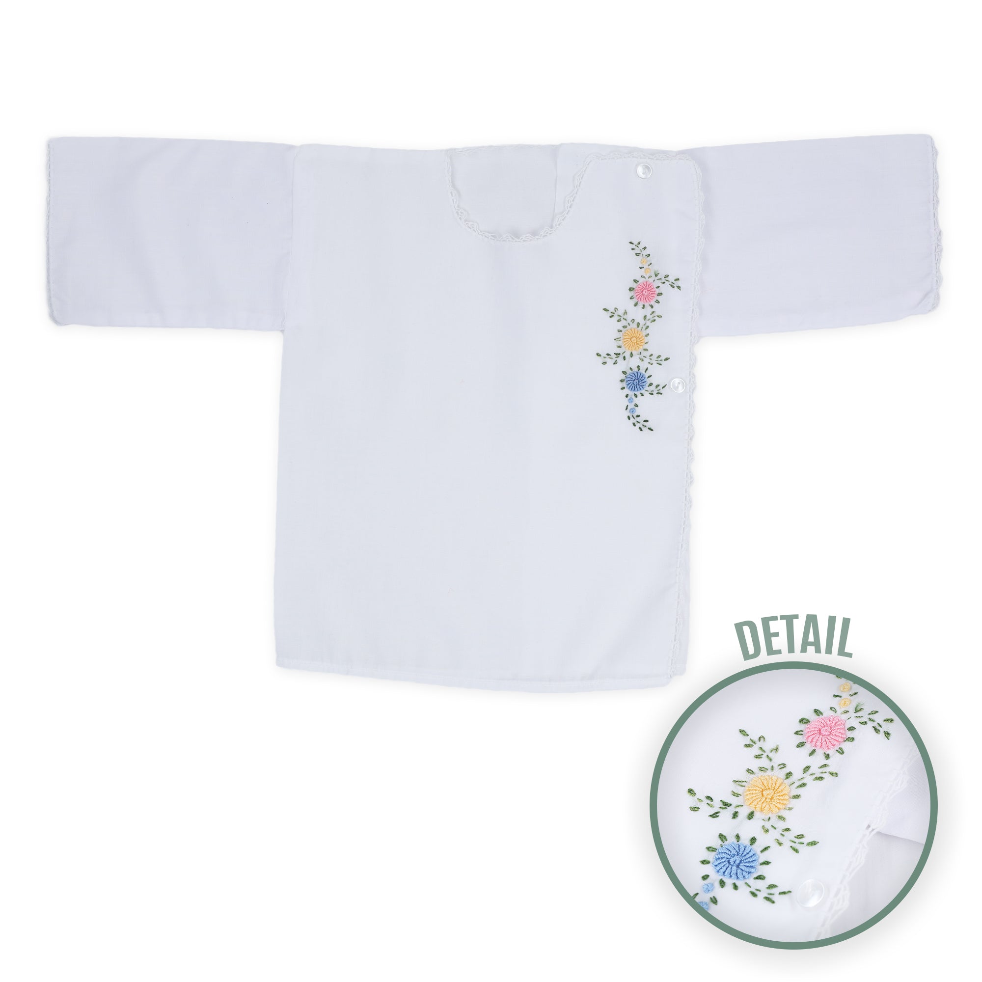 Flor de Rococó Deshilado Newborn Blouse