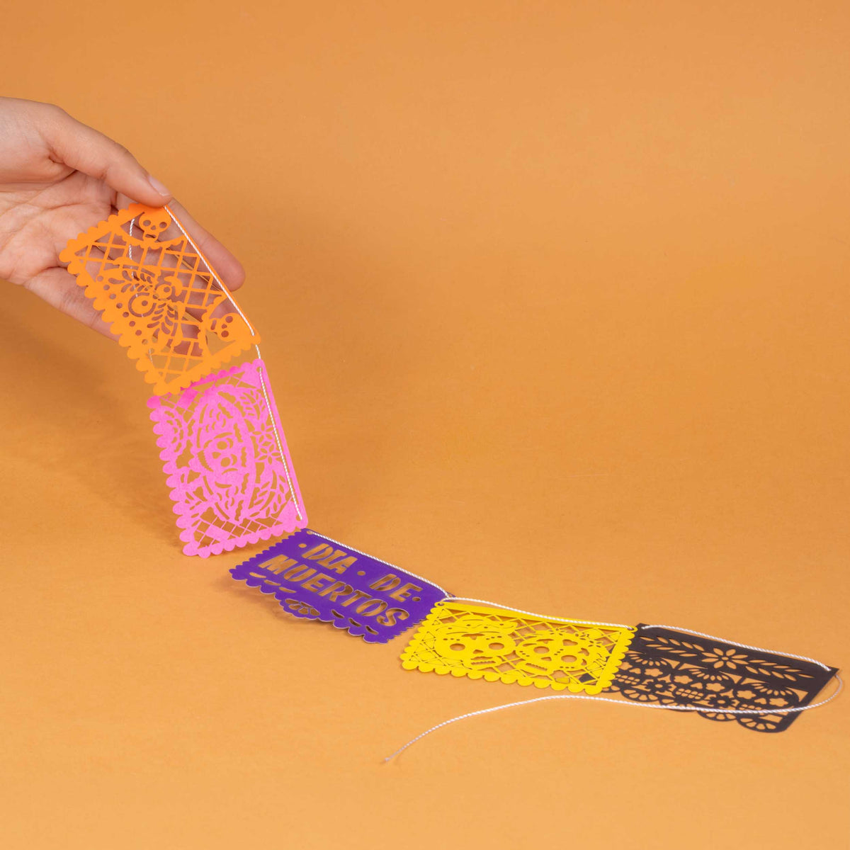 Mini Día de Muertos Papel Picado Cardboard Banner