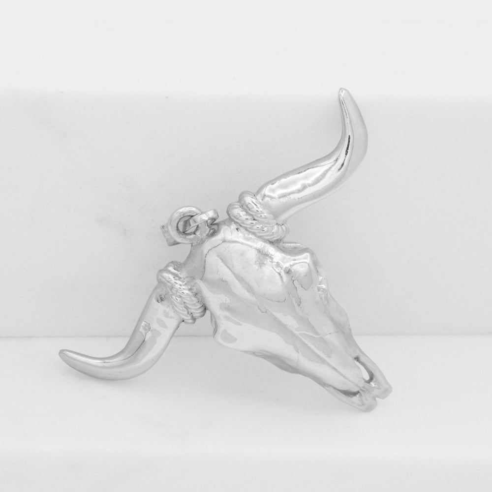 Sterling Silver Cabeza de Toro Pendant