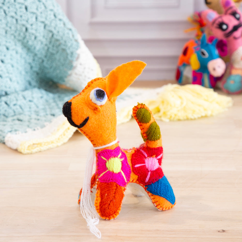 Popped Eyes Dog Hand-Embroidered Stuffed Animal