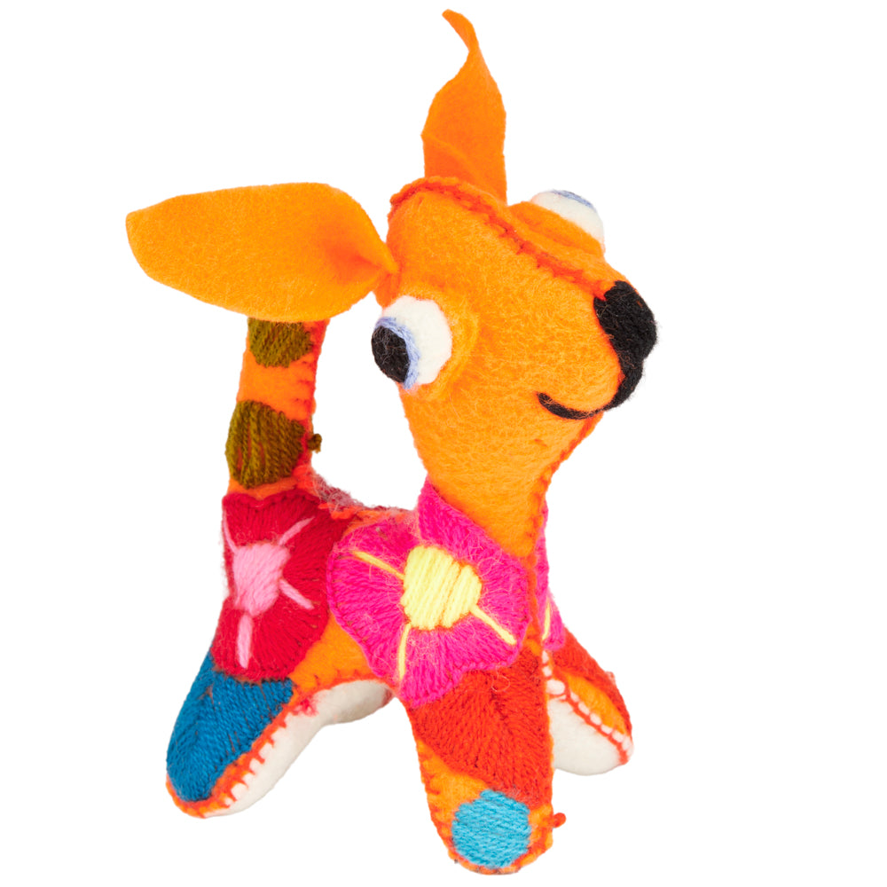 Popped Eyes Dog Hand-Embroidered Stuffed Animal