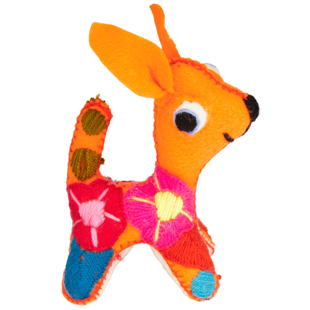 Popped Eyes Dog Hand-Embroidered Stuffed Animal