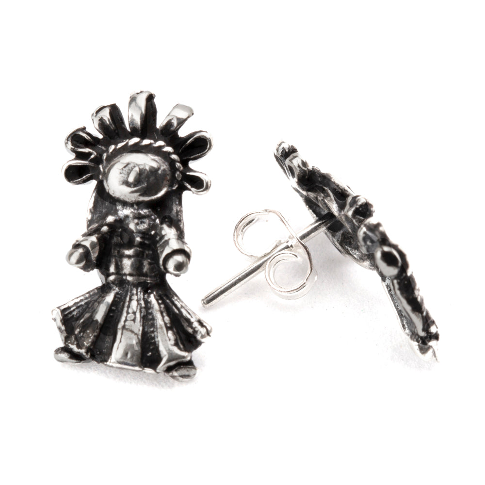 Sterling Silver Muñeca Lelé Earrings