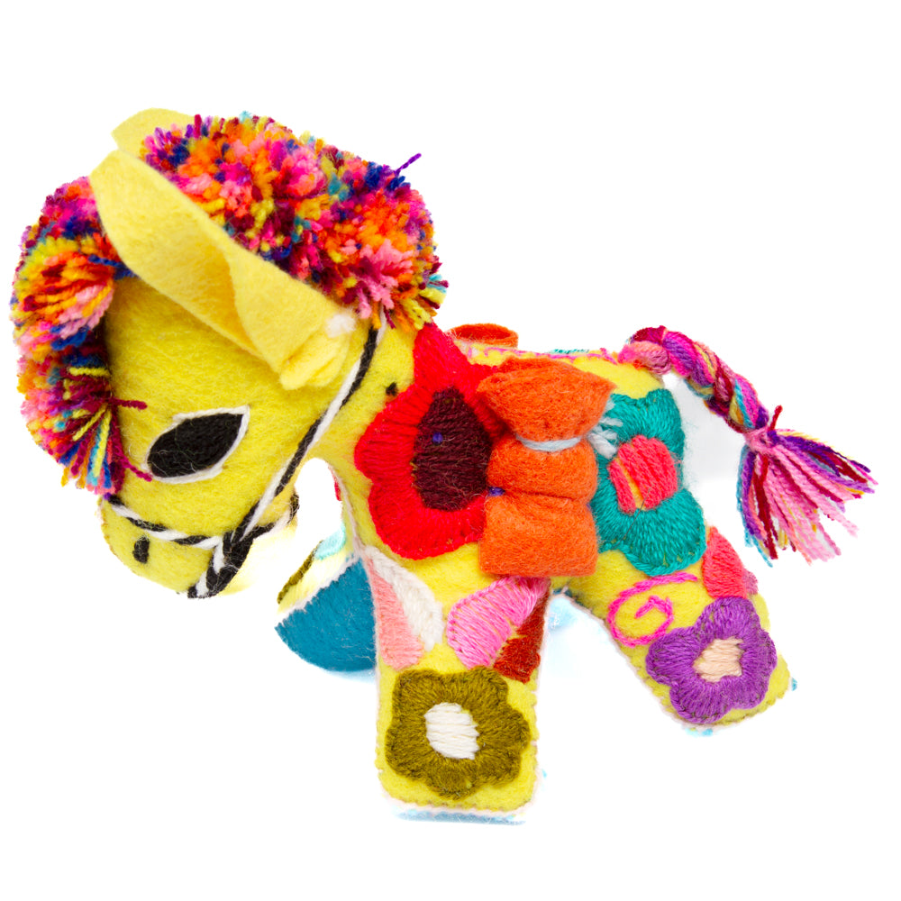 Donkey Hand-Embroidered Stuffed Animal