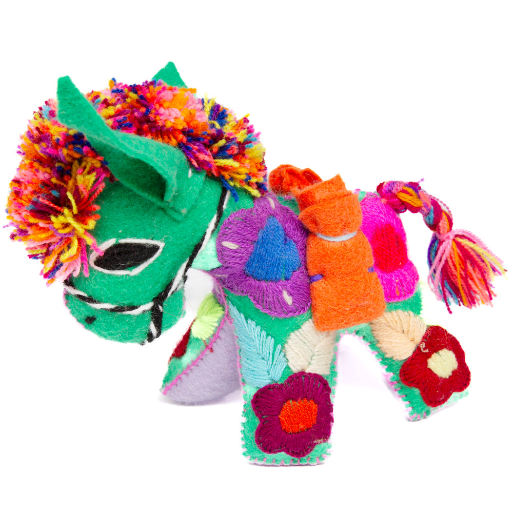 Donkey Hand-Embroidered Stuffed Animal